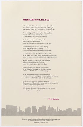 Arrowsmith: A Portfolio of Broadsides