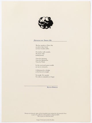 Arrowsmith: A Portfolio of Broadsides