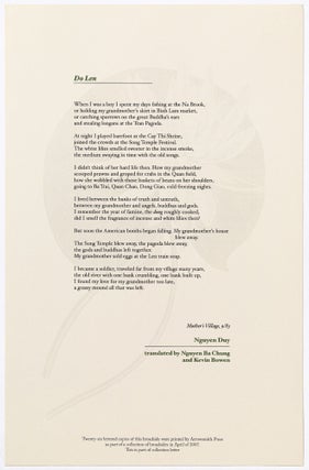 Arrowsmith: A Portfolio of Broadsides