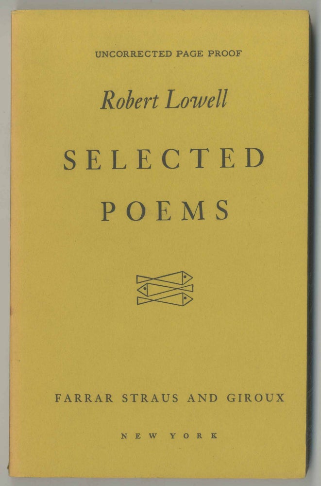 Item #470569 Selected Poems. Robert LOWELL.