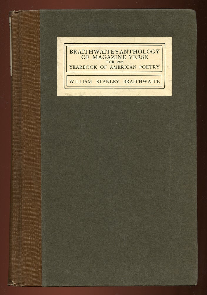 Item #47084 Anthology of Magazine Verse for 1925. William Stanley BRAITHWAITE.
