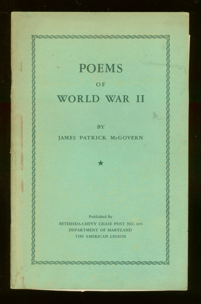 Item #48011 Poems of World War II. James Patrick McGOVERN.