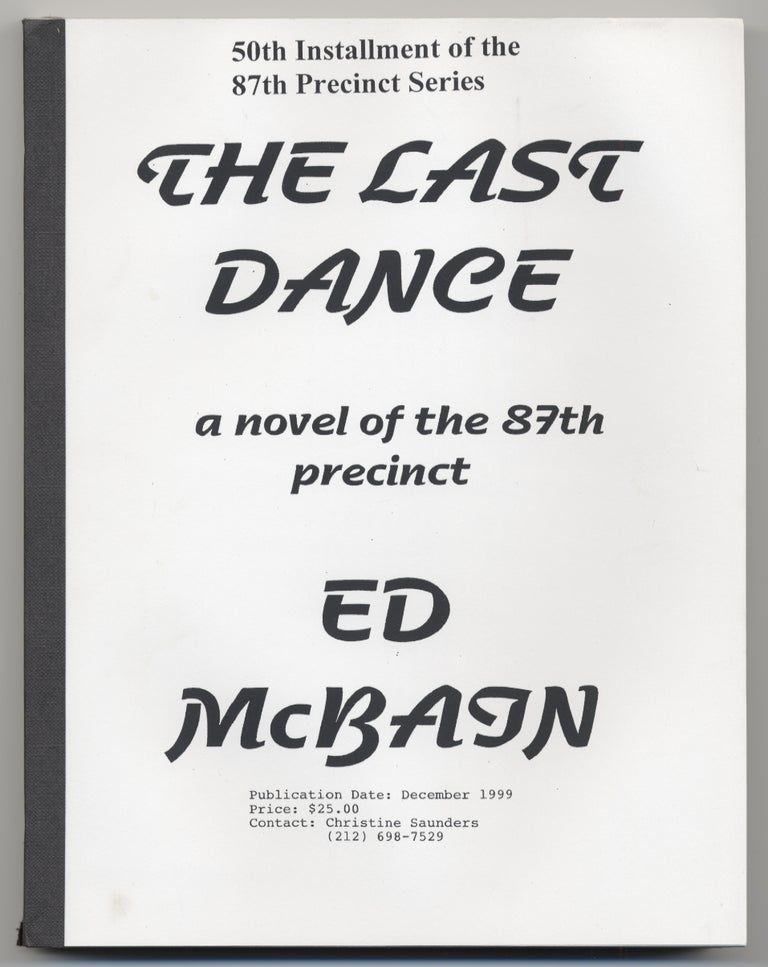 Item #48445 The Last Dance. Ed McBAIN, Evan Hunter.