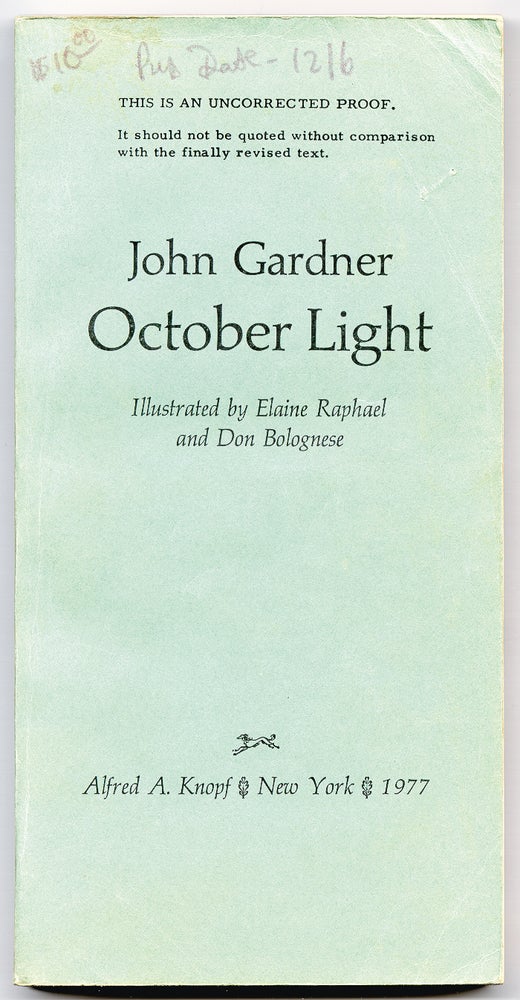Item #48765 October Light. John GARDNER.