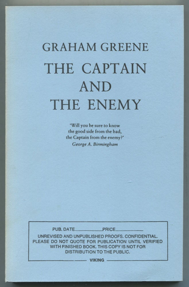Item #498961 The Captain and the Enemy. Graham GREENE.