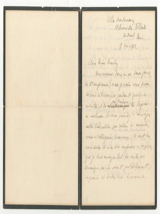 Autograph Letter Signed. Henri BERGSON.