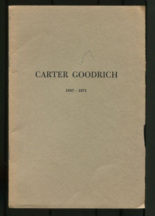 Item #499182 Carter Goodrich 1897-1971