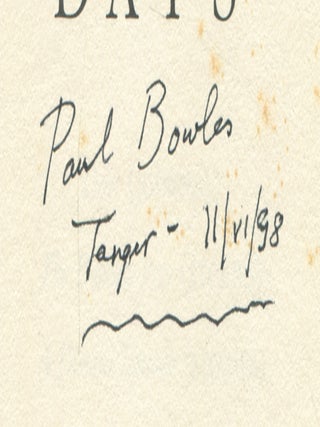 Days, Tangier Journal: 1987-1989