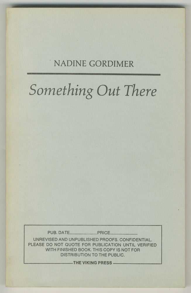 Item #499342 Something Out There. Nadine GORDIMER.