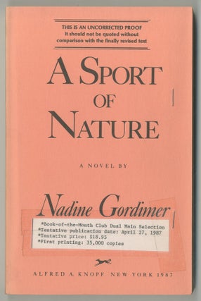 Item #499346 A Sport of Nature. Nadine GORDIMER