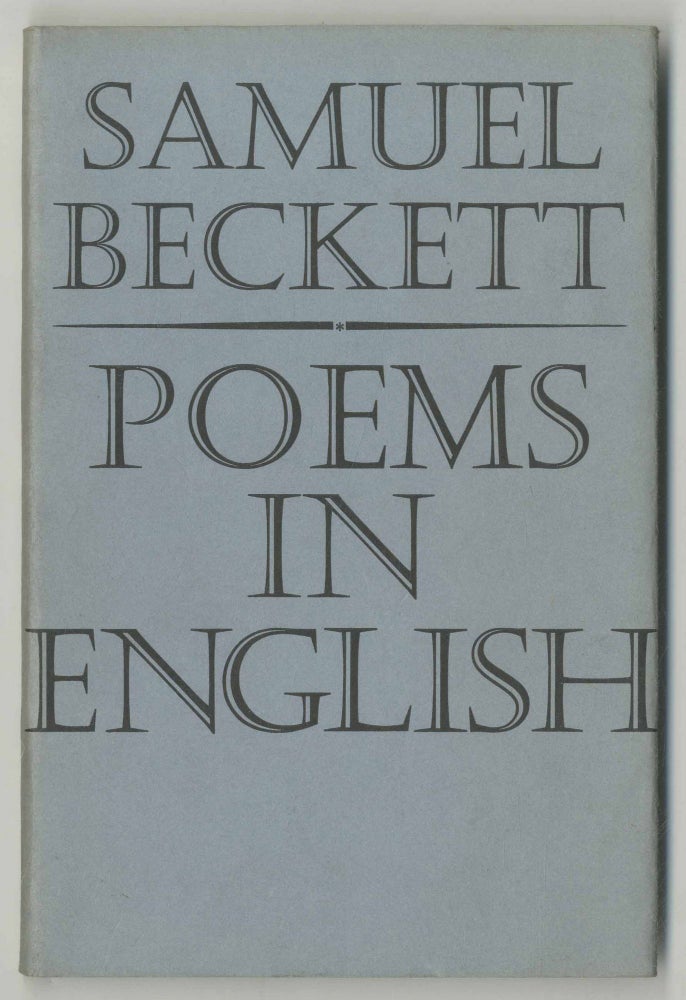Item #499415 Poems in English. Samuel BECKETT.