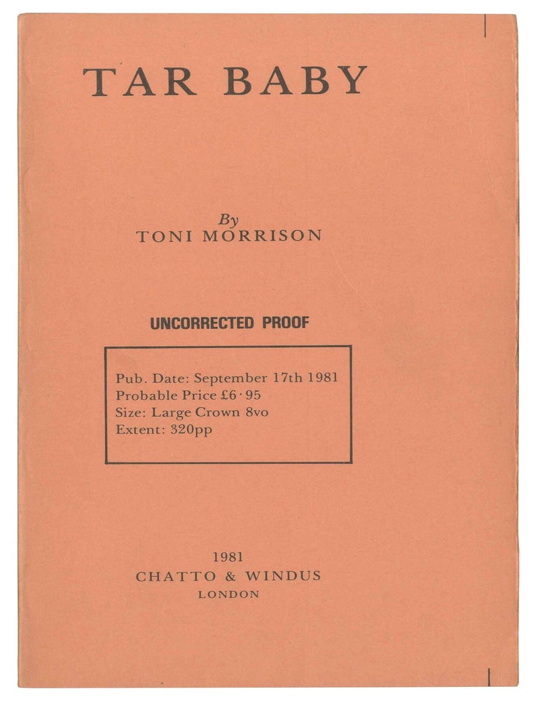 Item #499773 Tar Baby. Toni MORRISON.