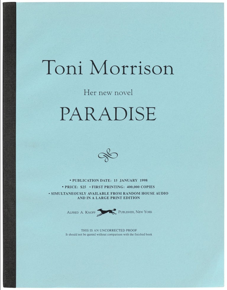 Item #499791 Paradise. Toni MORRISON.