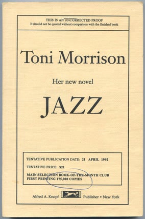 Item #499796 Jazz. Toni MORRISON