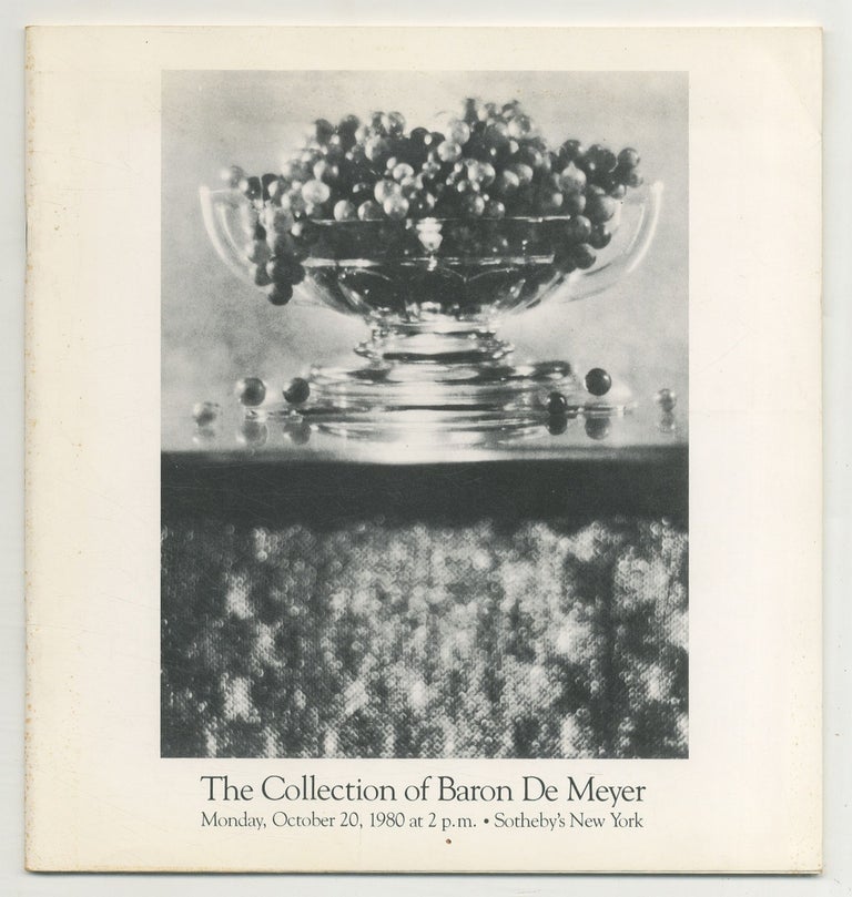 Item #499914 The Collection of Baron De Meyer: Exhibition, Tuesday through Saturday, October 14 through 18, 1980