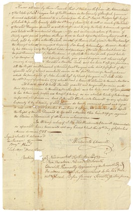 Item #500030 1788 Signed Holograph Document by Revolutionary War Veteran Wentworth Cheswell, the...