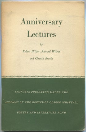 Item #500484 Anniversary Lectures, 1959: Robert Burns, Edgar Allan Poe, Alfred Edward Housman....