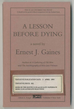 Item #500587 A Lesson Before Dying. Ernest J. GAINES