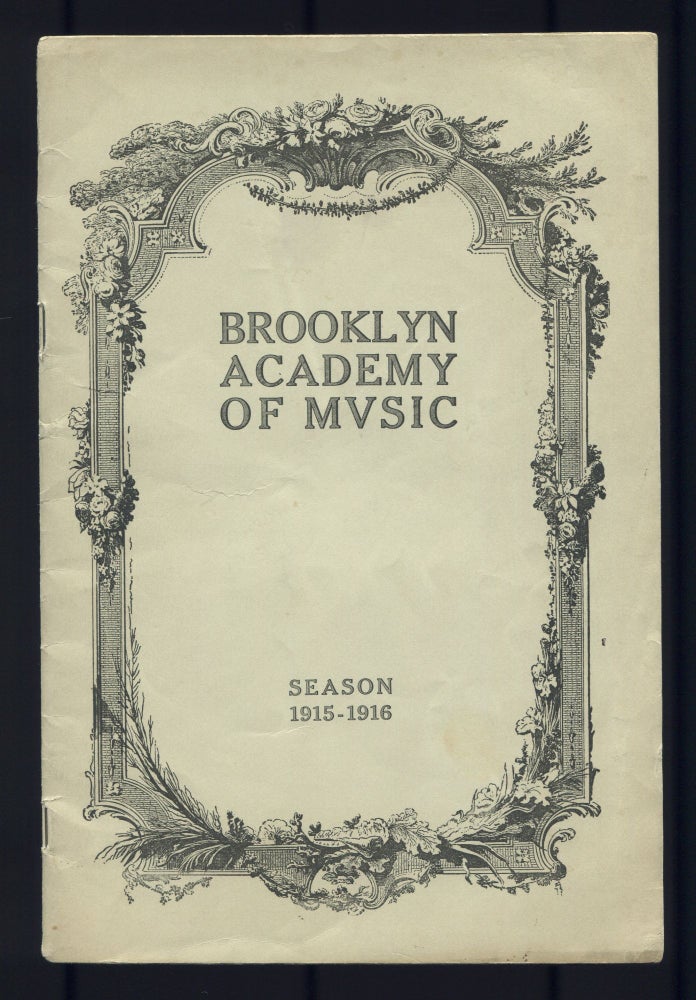 Item #501032 [Program] “Mass Meeting Against Woman Suffrage: Stand By the Anti-Suffragists and Vote No – November 2d [1915]” Brooklyn Academy of Music, Season 1915-1916. Alice Hill CHITTENDEN.
