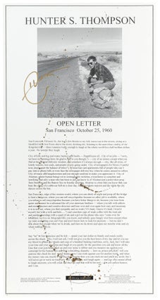 Item #501523 [Broadside]: Open Letter. San Francisco October 25, 1960. Hunter S. THOMPSON