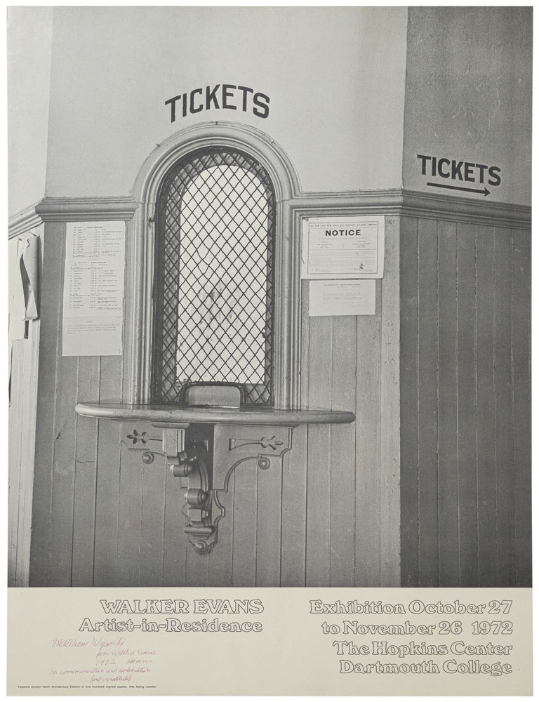Item #501713 [Poster]: Walker Evans, Artist-in-Residence. Walker EVANS.