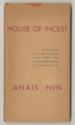 Item #502417 House of Incest. Anais NIN