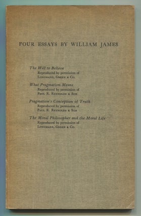 Item #502678 Four Essays. William JAMES