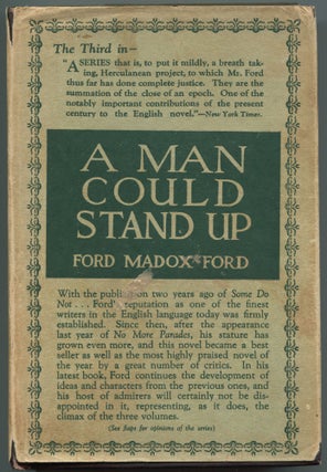 Item #502780 A Man Could Stand Up. Ford Madox FORD