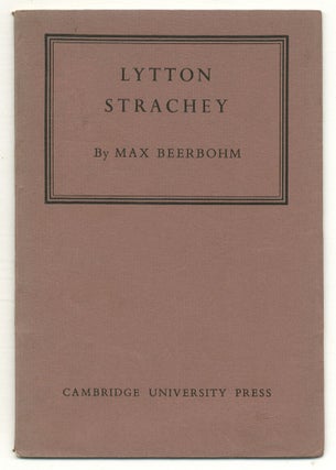 Item #502928 Lytton Strachey: The Rede Lecture 1943. Max BEERBOHM