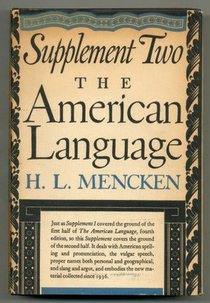 Item #503245 The American Language: An Inquiry into the Development of English in the United...