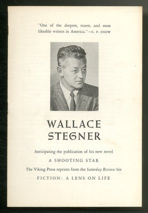Item #504034 [Caption title]: Fiction: A Lens on Life. Wallace STEGNER