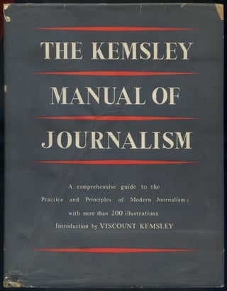 Item #504767 THE Kemsley Manual of Journalism. Viscount KEMSLEY, Ian Fleming