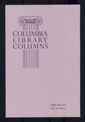 Item #504885 Columbia Library Columns. Volume XXXX, Number 2. February 1991. Ernest HEMINGWAY