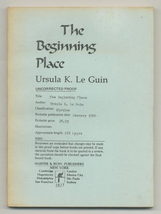 Item #505410 The Beginning Place. Ursula K. LE GUIN