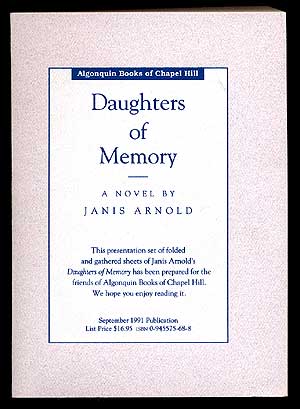 Item #5055 Daughters of Memory. Janis ARNOLD.