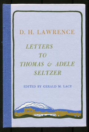 Item #506260 Letters to Thomas and Adele Seltzer. D. H. LAWRENCE