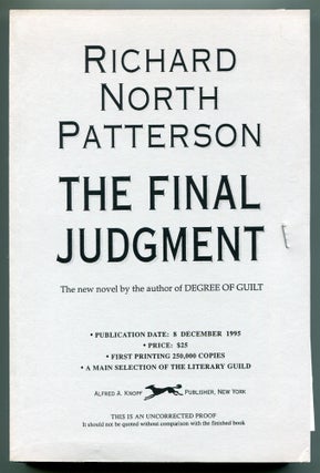 Item #506914 The Final Judment. Richard North PATTERSON