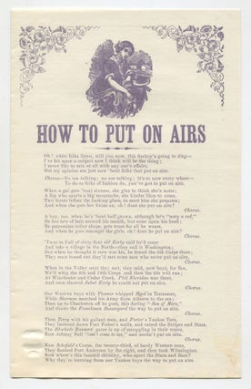 Item #507550 [Song sheet]: How To Put On Airs