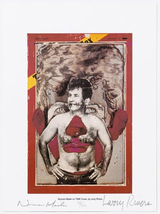 Broadside]: Portrait of Norman Mailer. Larry RIVERS.
