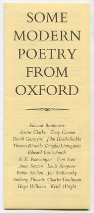 Item #507875 [Promotional flyer]: Some Modern Poetry from Oxford