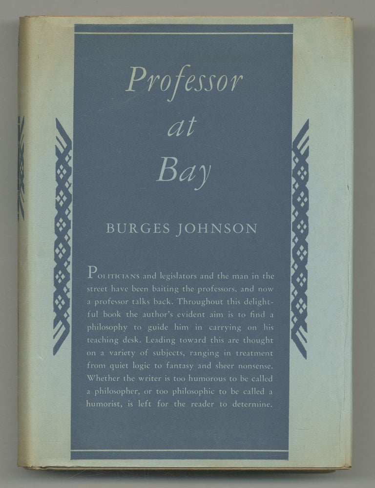 Professor at Bay. Burges JOHNSON.