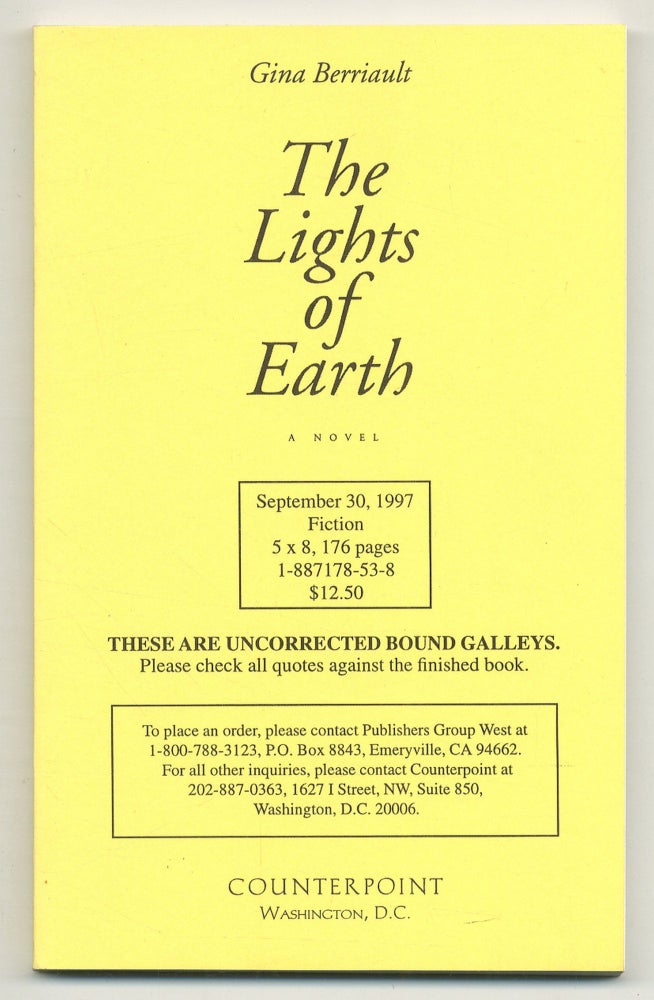 Item #508101 The Lights of Earth. Gina BERRIAULT.