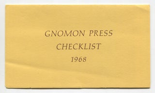 Item #508413 [Publisher's Advertisement]: Gnomon Press Checklist 1968