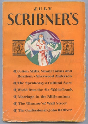 Item #508629 Scribner's Magazine – Vol. LXXXVII, Number 1, July, 1930. Sherwood ANDERSON, Waldo...