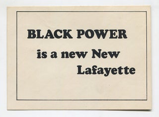 Item #509635 [Bumper sticker]: Black Power is a New New Lafayette