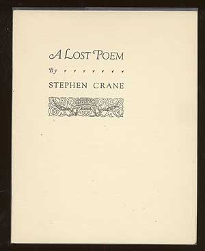 Item #50974 A Lost Poem. Stephen CRANE