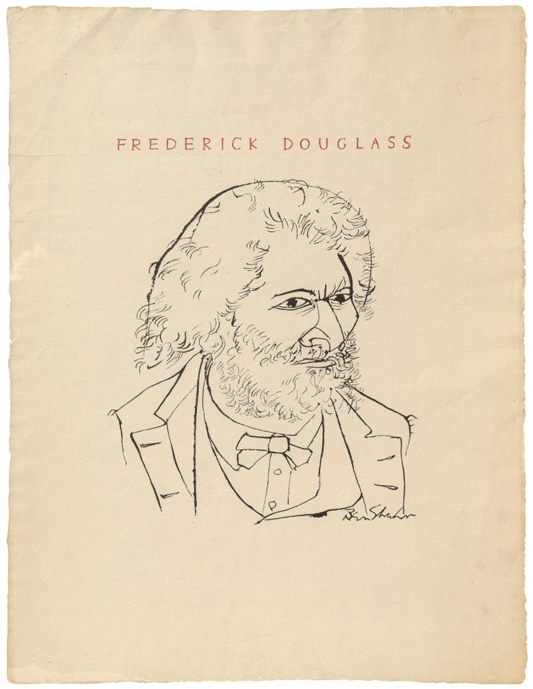 Item #510084 [Portrait Print]: Frederick Douglass. Ben SHAHN, Frederick Douglass.