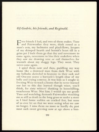Item #510199 [Sample Pages]: Godric (Of Godric, His Friends, and Reginald). Frederick BUECHNER