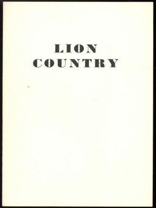 Item #510201 [Sample Pages]: Lion Country [from] The Book of Bebb. Frederick BUECHNER