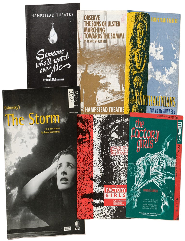 Item #510548 Six Theater Programs for plays by Frank McGuinness, 1986-1998. Frank McGUINNESS.